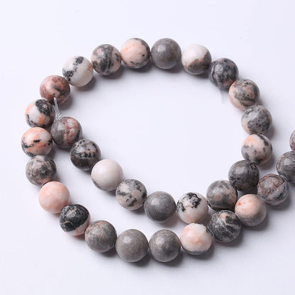 38pcs 10mm Natural Pink Zebra Jaspers Beads Round Loose Beads for Jewelry Making DIY Bracelet Crystal Energy Healing Power Stone (10mm, Pink Zebra Jaspers)