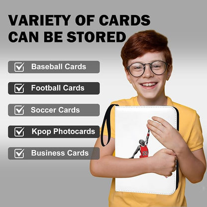 Custom Card Binder 1080 Pocket, DIY Anime Sports Cover Design, Portable Waterproof Storage Album with Removable Sleeves for Baseball Football Soccer One Piece Cards Collectors