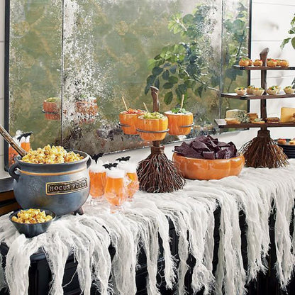 Halloween Pumpkin Snack Bowl Stand, Halloween Broomstick Snack Bowl Stand, Pumpkin Snack Tray, Detachable Candy Holder Bowl Halloween Party Favor Supplies for Serving Snacks,