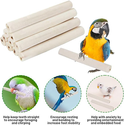 20 Pieces Bird Parrot Chew Toy Sola Sticks, Natural Parrot Soft Chew Shredding & Foraging Toy, Bird Foot Toys for Cockatiel Conure Quaker Budgie Parakeet Bunny Guinea Pig Chinchilla Rabbit