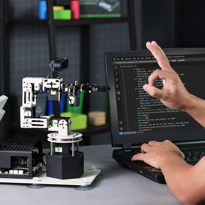 Yahboom 6DOF Program Robotic Arm Kit 3D Adaptive Gripping, 3D Automatic Recognition for Mechanical Engineers Python Supports Large AI Model (Ultimate-Nano 4GB)