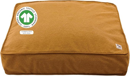 Molly Mutt Fast Car Dog Bed Duvet Cover, GOTS-Certified 100% Cotton Canvas Cover for Dog, Puppy, or Cat Bed, Durable, Washable, and Free of Harmful Chemicals, Medium/Large, 27"x36"x5", Mustard Yellow