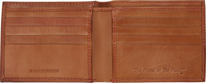 Rawlings | Men's Bifold Wallet Collection | Genuine Leather | Light Brown | Baseball Seam Stitch