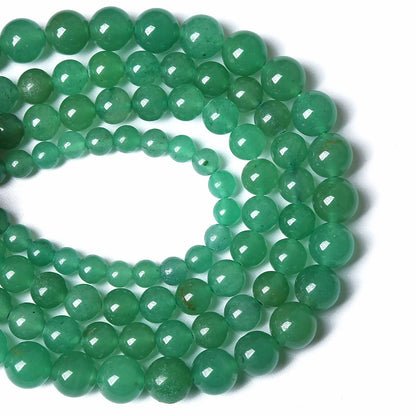 4MM 86PCS Natural Stone Green Aventurine Gemstone Loose Beads for Jewelry Making DIY Bracelet 1 Strand
