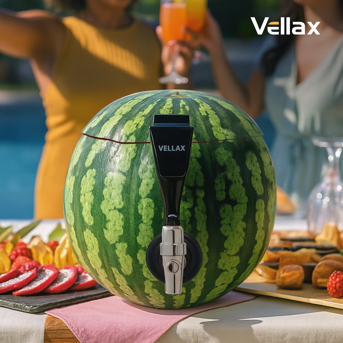 Original Watermelon Tap Kit - Coring Tool & Spigot Set for Fruit Keg, Pumpkin or Melon Beverage Dispenser - Easy Party Punch Bar