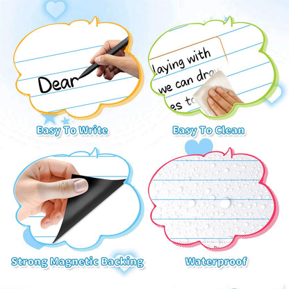 PraxiKidy Giant Magnetic Notebook Paper,Dry Erase Handwriting Lined White Board Paper Teaching Supplies Chart Paper for Teacher Essentials Homeschool Elementary Classroom Must Haves, 21.7”x 17"