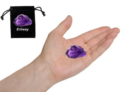 Deep Amethyst Raw Crystals, Large 1.25-2.0" Healing Crystals Natural Rough Stones Crystal for Tumbling, Cabbing, Fountain Rocks, Decoration, Polishing, Wire Wrapping, Wicca & Reiki