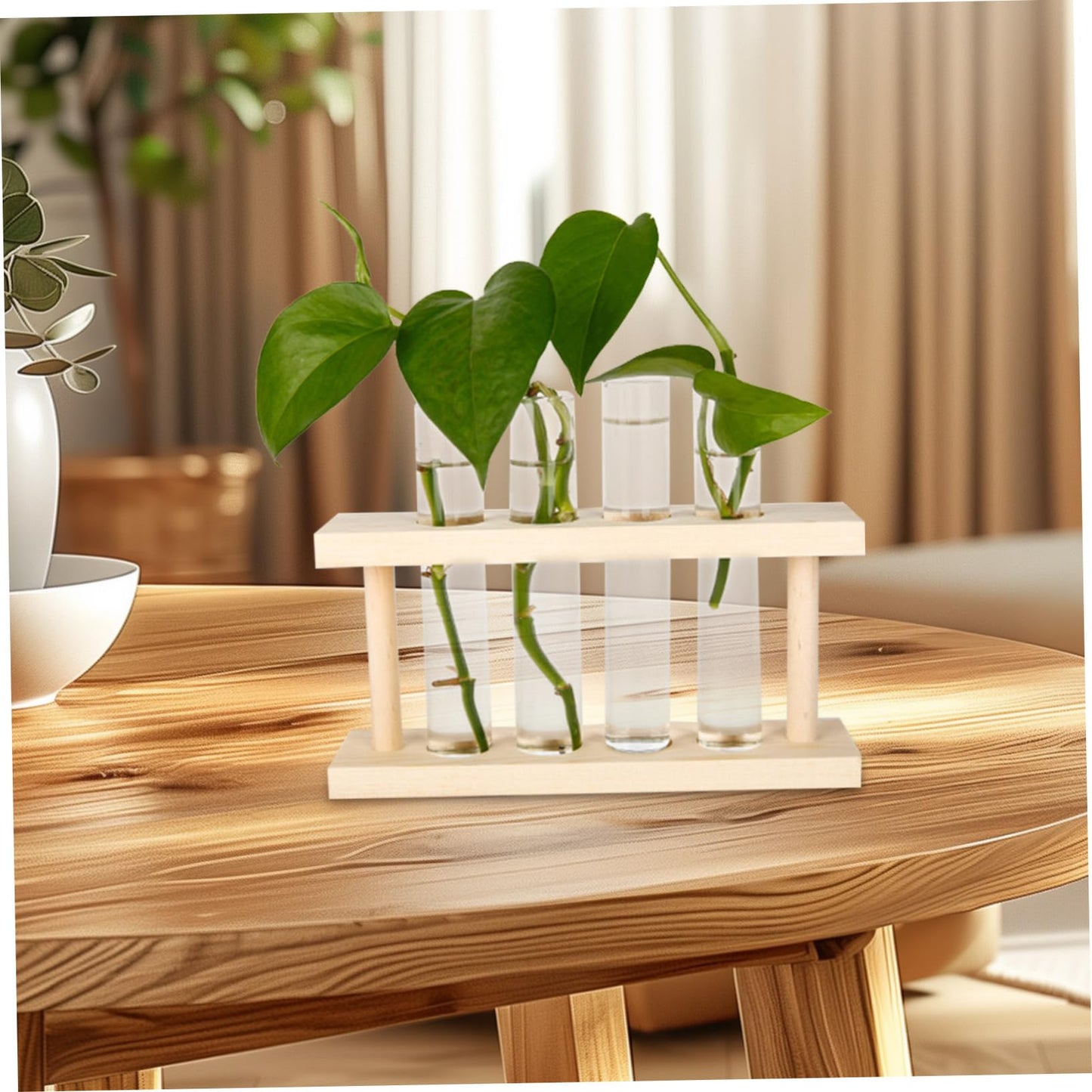 4pcs Hydroponic Flower Pots Glass Tube Vases Decorative Plant Test Tubes Mini Glass Desktop Vase for Home Flower Containers