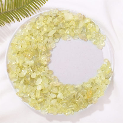 Citrine Aquarium Gravel Rocks Natural Tumbled Healing Crystal Chips Bulk Gemstones Tumbled Crushed Stones for Fountain Vase Filler Planters Decorative Fish Tank Potted Reiki Energy Balancing 0.44lb