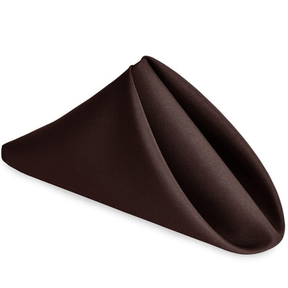 Hiasan Cloth Napkins Set of 6, 18 x 18 Inch, Washable Chocolate Dinner Napkins with Hemmed Edges for Restaurant, Wedding and Holiday