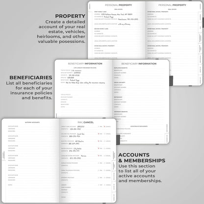 Clever Fox End of Life Planner – Final Arrangements Organizer for Beneficiary, Will Preparation, Last Wishes & Funeral Planning, A5 (Silver Black)