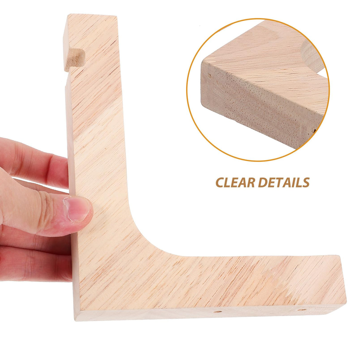HAKIDZEL Heavy-Duty Wooden Plant Hooks 2pcs Indoor Outdoor Hanging Plant Hangers for Wall and Ceiling Mount for Flower Pots and Garden Use