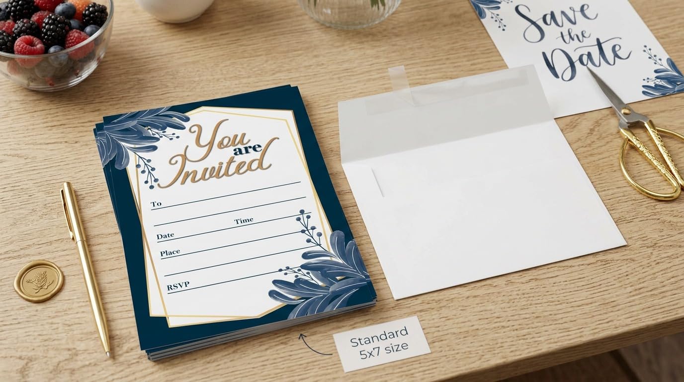 Stonehouse Collection | You Are Invited Formal Fill-in Party Invitations With Envelopes | 25 Invites & Envelopes | Wedding, Baby Shower, Rehearsal Dinner, Birthday Party (Formal Your Invited)