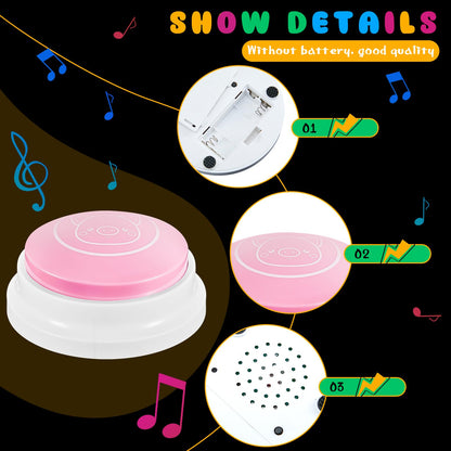 Syhood 8 Pcs Animal Sounds Buzzer for Trivia Games, Answer Buzzers for Classroom, Feud Jeopardy Buzzer Button with Lights and Sounds for Classroom Party Teacher Game Show(LED Style)