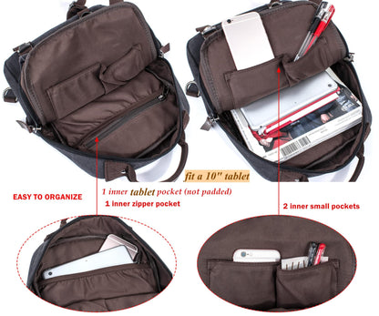 Leaper Retro Canvas Messenger Bag — Fits 10" Tablet, 9 Pockets, Unisex Crossbody Shoulder Sling Bag for Travel, Work & Daily Use, Army Green, M (Available in Medium, Large, XL, XXL)