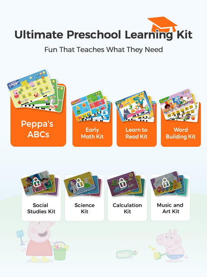 Think Academy Learning Pad - Screen Free Tablet with Flash Cards Inserted to Learn Alphabet, Numbers, Early Math, Logic, Nature and Daily Life, Educational Toys Gift for 3 4 5 Years Old Boys Girls