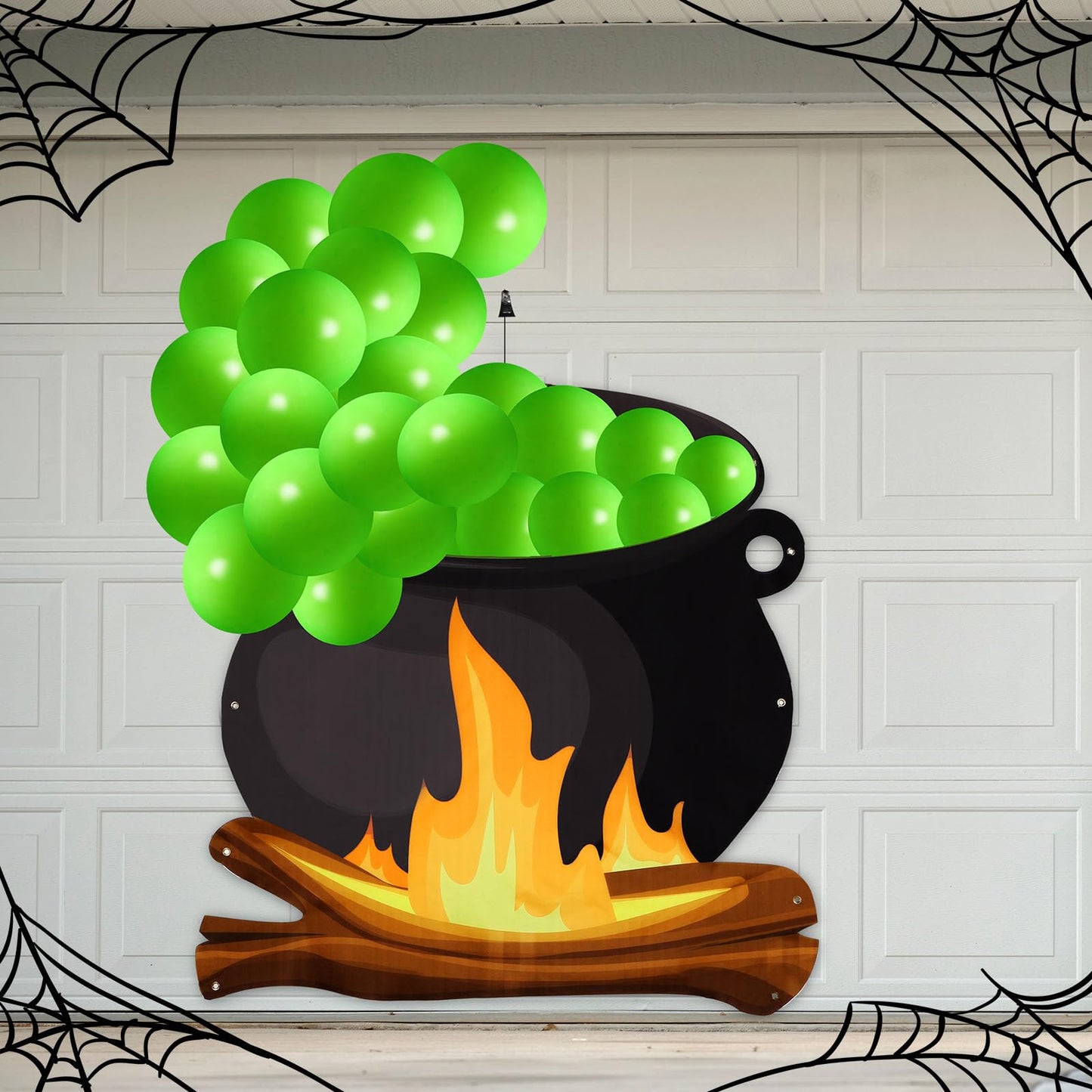Panelee Halloween Large Witches Pot Trunk or Treat Car Decorations Kit Witch Cauldron Banner Decor Balloons Halloween Garage Door Witch Wizard Party Decorations for Home Yard Party Supplies