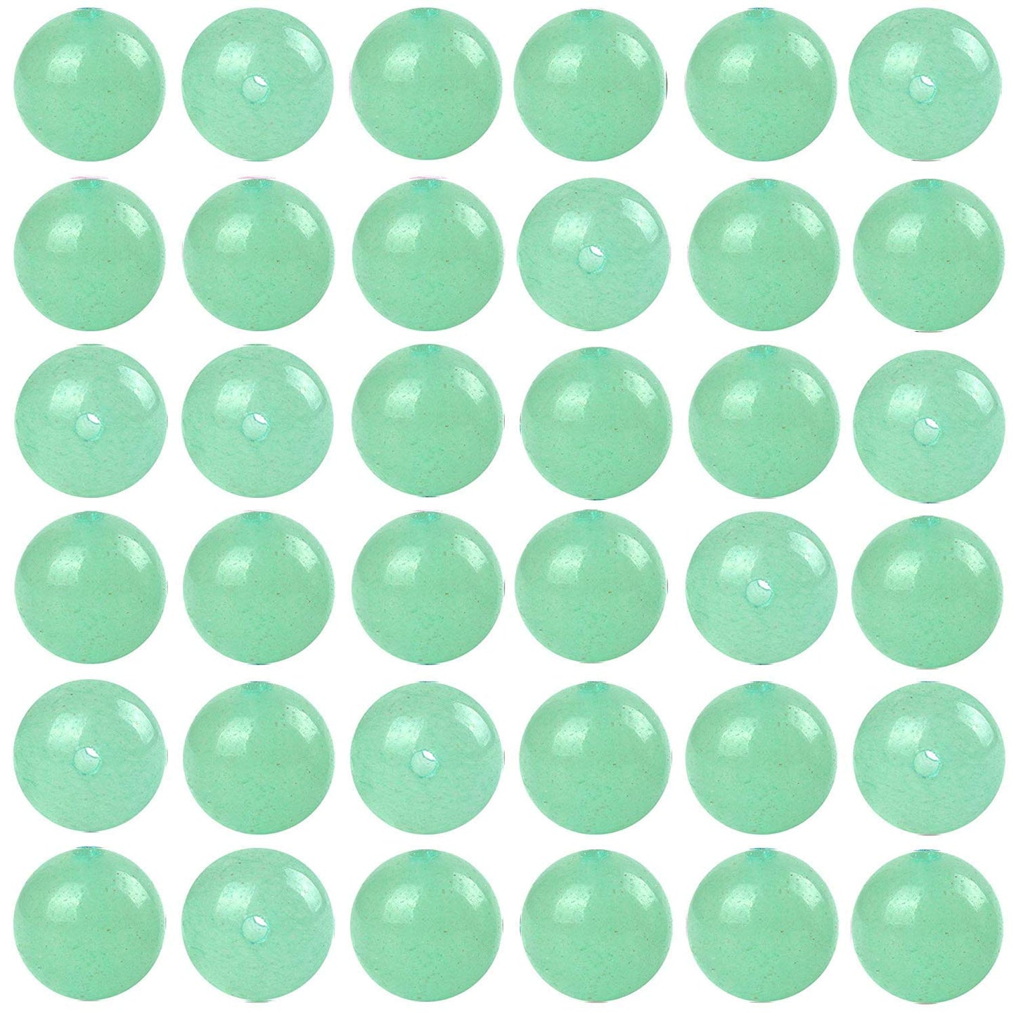 Natural Stone Beads 100pcs 6mm Green Aventurine Round Genuine Stone Beading Loose Gemstone Hole 1mm DIY Charm Smooth Beads for Bracelet Necklace Earrings Jewelry Making (Green Aventurine, 6mm)