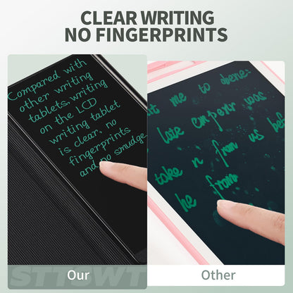 LCD Writing Tablet for Adults: 6.5 Inch with Leather Case Full Screen Reusable Digital Notepad Portable Use for Office Study Teaching