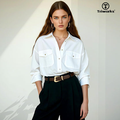 TRIWORKS Women's Belts for Jeans Pants Gold Buckle Fashion Waist Belts for Ladies Leather Belts