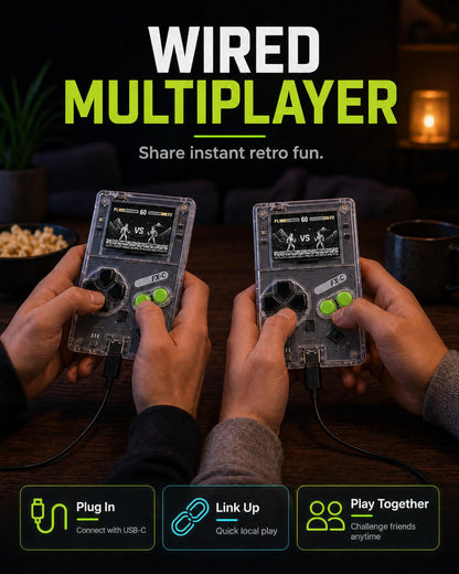 Arduboy FX-C Programmable Open Source 8-Bit Retro Handheld Game Console - 300+ Preloaded Classic Games, STEM Coding Board, USB-C Multiplayer, Credit Card Size Pocket Retro Gaming Device