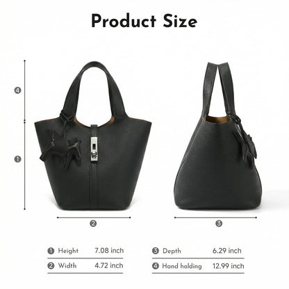 Jooniter Tote Bag for Women Satchel Bag for Women Shoulder Handbag Bucket Purse Clutch Bags for Work Evening Black
