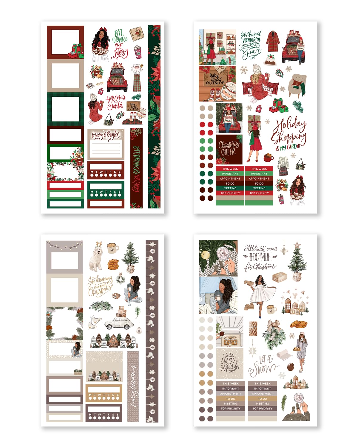 Hobonichi Compatible Seasonal Planner Sticker Book for A5 Planners & Journals – 24 Pages of Premium Hand-Drawn Seasonal & Holiday Stickers for Planning, Journaling & Scrapbooking