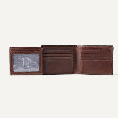 Amazon Essentials Men's Leather Bifold Wallet, Brown, One Size