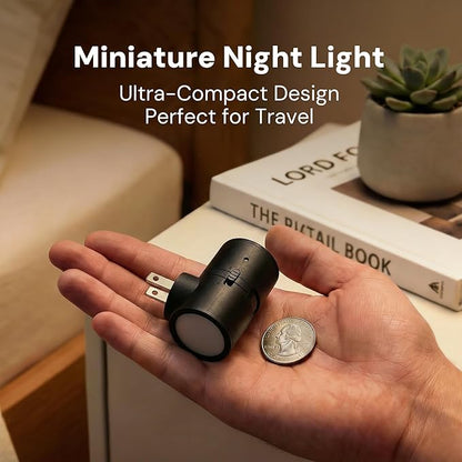 L LOHAS LED Motion Sensor Night Light, Mini Motion Activated Night Lights Plug into Wall, Rotating Motion Sensor Light Indoor, Amber-3000K-5000K, 10%-50%-100% Lumen, Hallway Bedroom Stairway, 2 Pack
