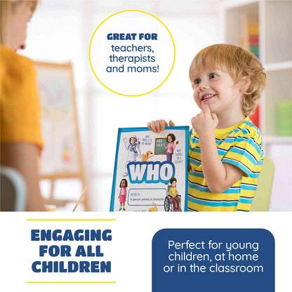 SPARK INNOVATIONS WH Questions Classroom Posters, Educational Learning Charts For Preschoolers, Speech Therapy Materials, Homeschool Supplies, Kindergarten, Playroom Childrens Wall Art