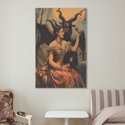 JHXNJDPOST Spooky Gothic Valentine Poster Canvas Wall Art Aesthetic Decorative Painting Living Room Restaurants, Pool Halls And Hotelsstyle-7 16x24inch(40x60cm)