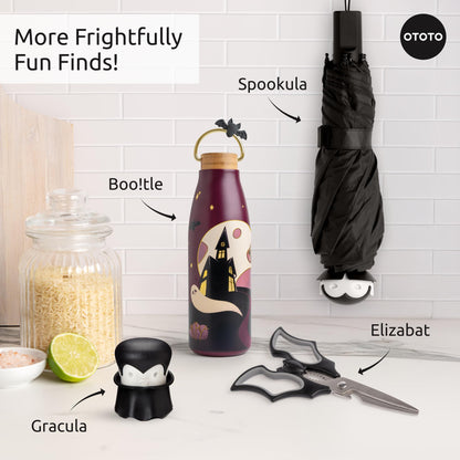 OTOTO Spooky Bootle - Halloween, Halloween Tumbler, Accessories, Insulated Water Bottle, Stainless Steel, Cute Water Bottle, Leak Proof Water Bottles, Spooky, Witchy, Goth Gifts, 18oz.