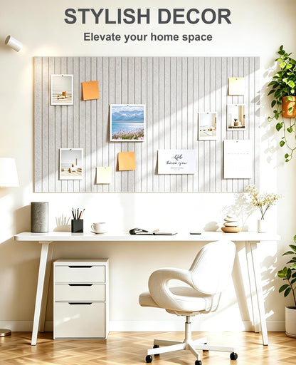 G Gamit 0.47" Thick Felt Pin Board 36"x24" Large Cork Board Alternative 6 Pack 11.81"x11.81"Felt Bulletin Board Wall Tiles Notice Board with 30 Pushpins for Home Office School(Fine-Light Camel)