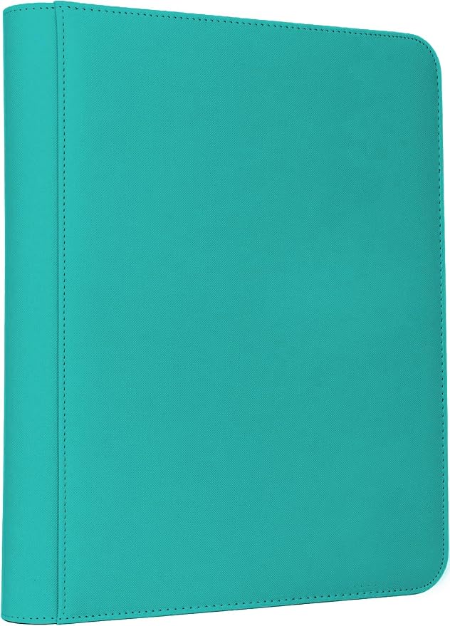 Trading Card Binder 4 Pocket, 240 Pockets Ringless PU Cover Card Collection Binder, Double Sided Card Binder Collector Album, Card Folder for MTG, TCG, Sports Cards, Game Card (Teal, 4Pockets)