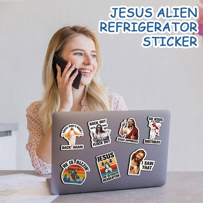 Xuhal 20 pcs Large Jesus I Saw that Magnet Sticker for Christian Kitchen Religious Refrigerator Whiteboard Locker Jesus Christian Fridge Magnets Home Office