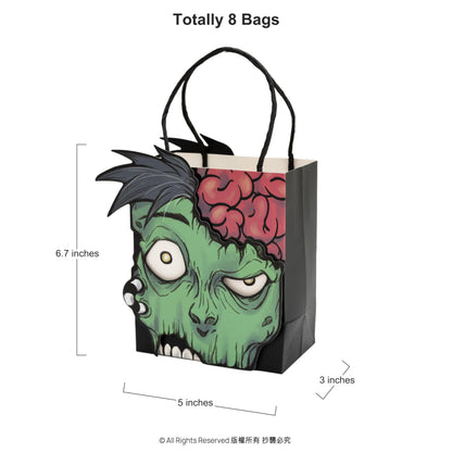 Cheerland Zombie Gift Bags Halloween Treat Bag for Monster Bash Birthday Day of Dead Spooky Ghoul Horror Party Favor Goodie Bags Baby Shower Teen Clasrrom Picnic Decorations Vampire Supplies 8pcs