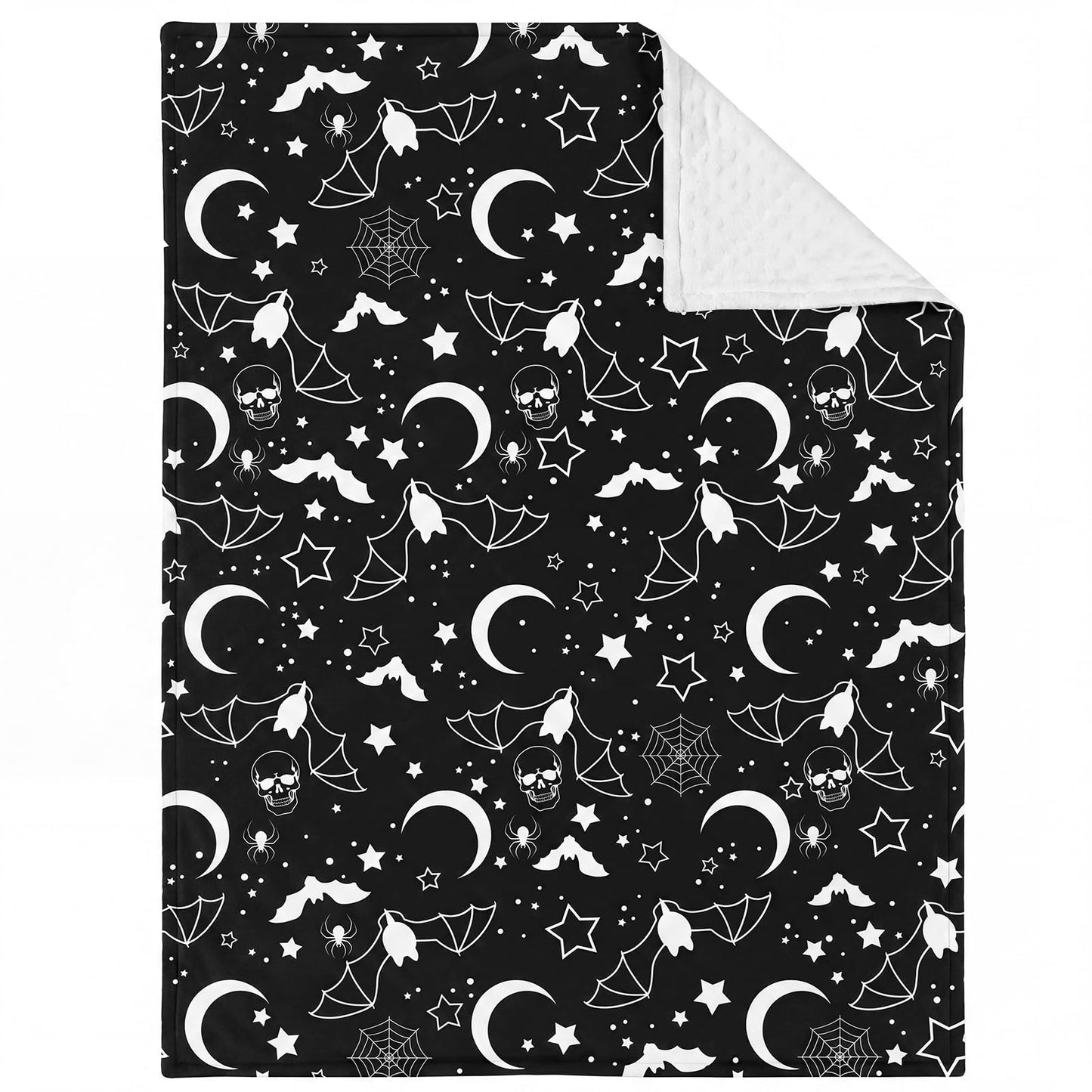 Gilprop Halloween Gothic Baby Blanket Soft Bat Moon Flannel Newborn Gothic Throw Blanket Goth Stuff for Newborn Girls Boys Nursery Halloween Bedroom Sofa Crib Decor 40 x 30 Inch