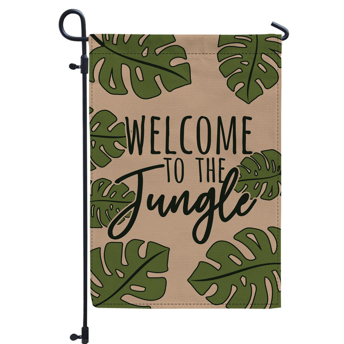 WutePade Welcome to the Jungle Fall Mini Garden Flags for Outside Farmhouse, Christmas Front Yard Decor - 12" x 18" Double Sided Holiday Outdoor Decor