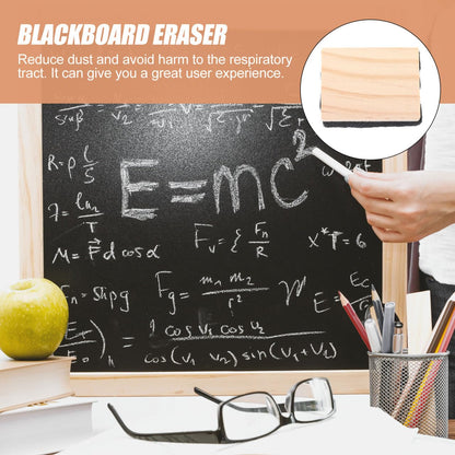Tofficu Mini Wooden Dry Erase Erasers for Whiteboard and Chalkboard Classroom Office Use Lightweight Felt Board Wipes Set