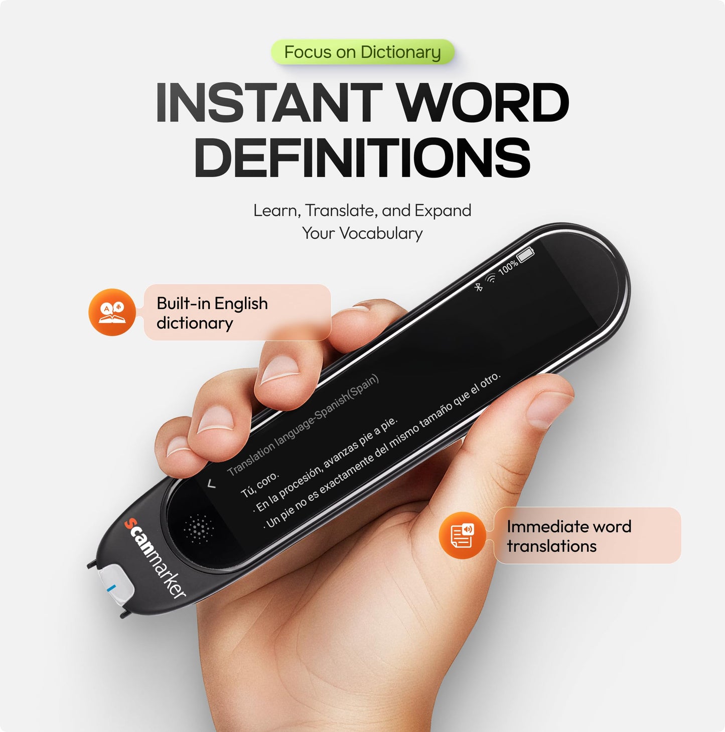 Scanmarker Max Reading Pen – Designed for Classroom Support with Phonics Assistance, Lock Function and Assistive Web App