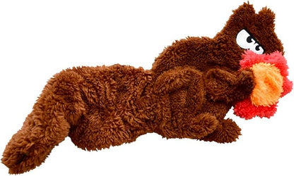 Cycle Dog Duraplush Small Sitting Squirrel : Sqeakerless Eco-Friendly and Durable Toy for Dogs | Perfect for Fetch and Tug-of-War Play | Made in USA
