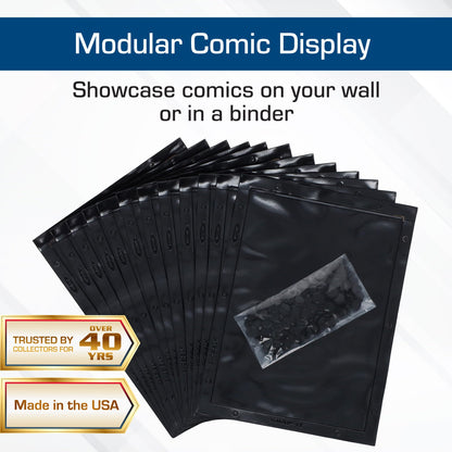 BCW Snap-It Comic Book Display System – 12-Pack | Wall-Mountable Panels for Current & Silver Age Comics | Modular, Binder-Compatible Storage for Collectors