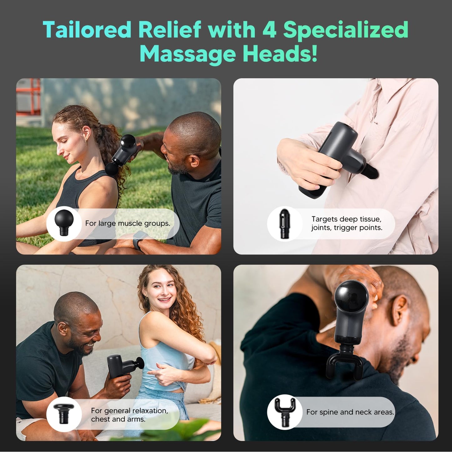 arboleaf Mini Massage Gun Deep Tissue, Percussion Muscle Massager for Back Pain Relief, FSA and HSA Eligible, Small Massage Gun Travel, Quiet Massager, Gift for Dad