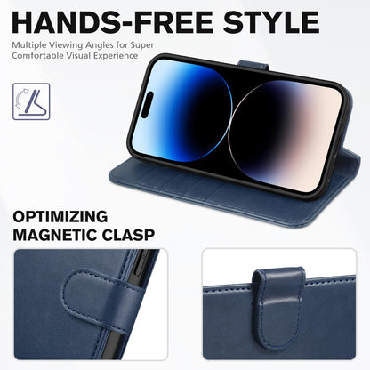 TUCCH Case for iPhone 14 Pro Max Case Wallet, [TPU Shockproof Inner Shell], PU Leather [RFID Blocking] 4 Card Holder Magnetic Stand Protective Cover Compatible with iPhone 14 Pro Max 6.7", Dark Blue