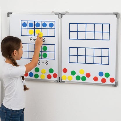 AmazingSpark 72" x 24" Foldable Whiteboard Dry Erase Board Large Tri Folding Whiteboard Magnetic Dry Erase Board, Wall Aluminium Frame and Flip Out Pen Tray for Office, Home
