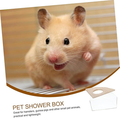 Beavorty Pet Sand Bath Hamster Dust Bath Small Bathtub for Chinchilla Easy Observation