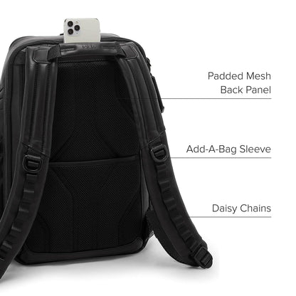 TUMI - Alpha Bravo Search Backpack - Laptop Backpack for Men & Women - Backpack for Work & Travel - 17.0" X 14.0" X 8.3" - Black Leather