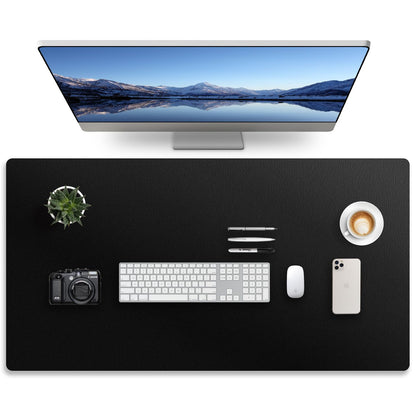 MONOMI Large Desk Mat 47.2" x 23.6",Leather Desk mat,Desk matt for Desktop,Large Mouse Pad,Office Desk mat,Waterproof Desk Blotter pad for Office&Home(Black)