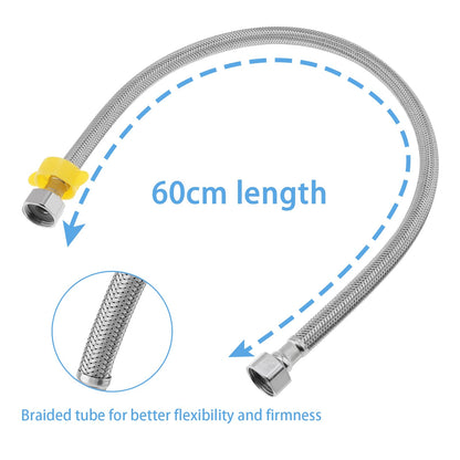 1/2 inch Float Valve, PNXKTXO Water Level Control Float Valve 1/2" to 3/4'' and 1/2'' to 1'' 304 Stainless Steel Fully Automatic Water Level Control Shut Off Valves Hose Connector