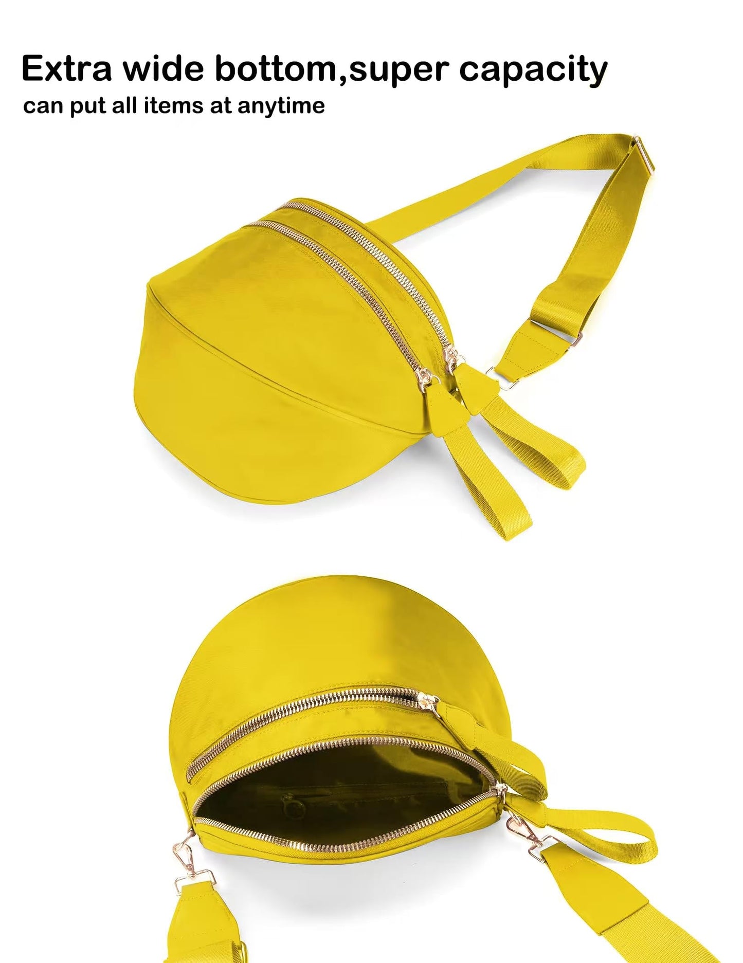 Spacious Nylon Crossbody Bag Bum Bag Handbags Wallets Purses Trendy Shoulder Bag for Women